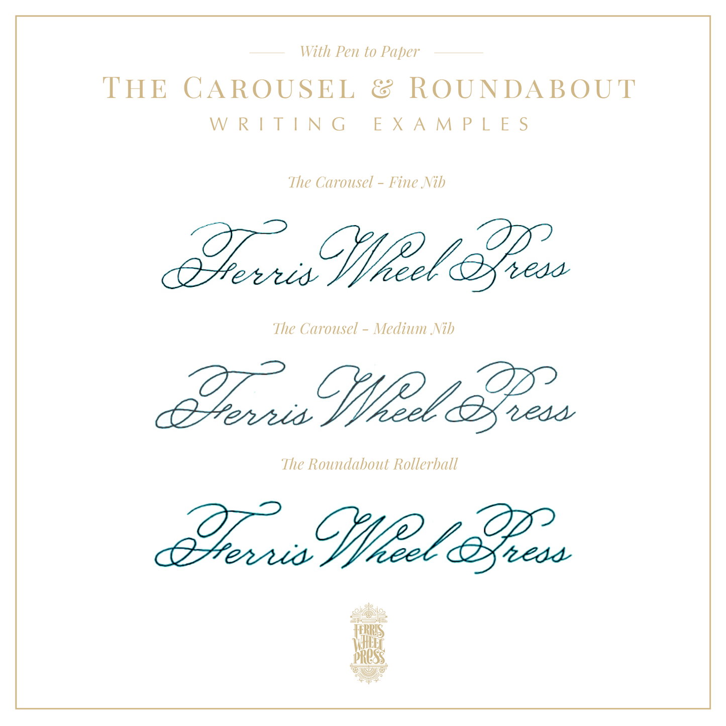 Ferris Wheel Press - Tattler's Teal - The Roundabout Rollerball Pen