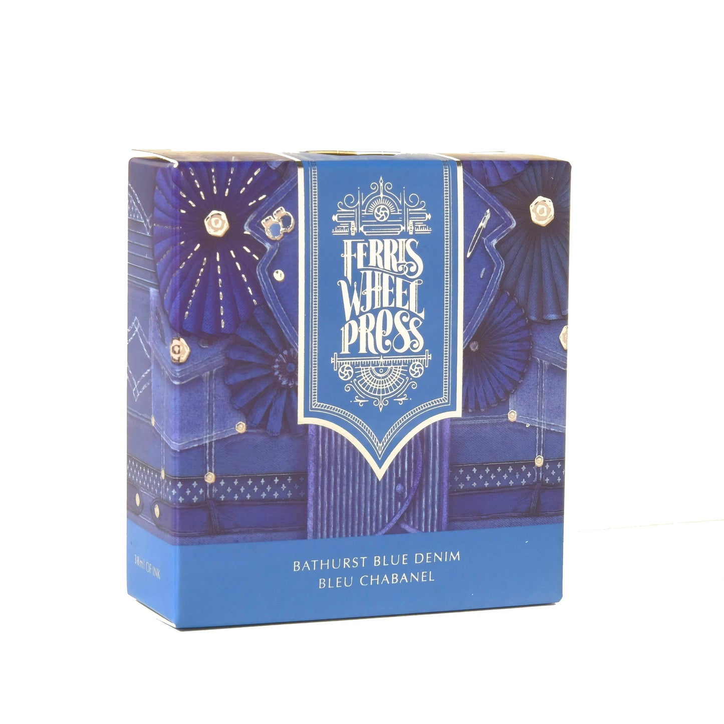 Ferris Wheel Press - Bathurst Blue Denim Ink 38 ml - Shimmer