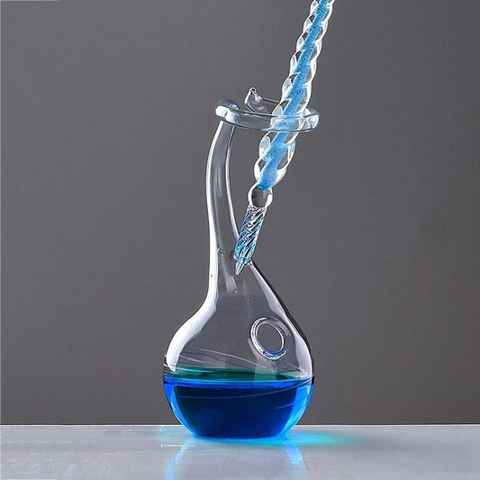 Glass Dip Pen Holder & Inkwell