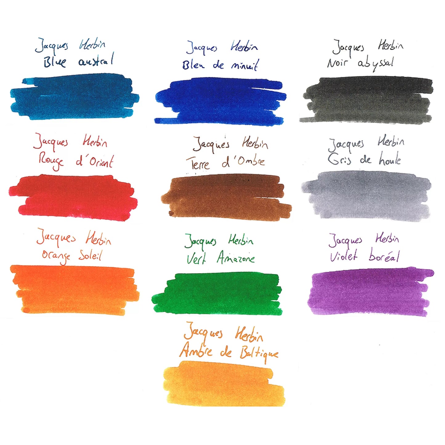 J. Herbin Long Universal Ink Cartridges - Pack of 7