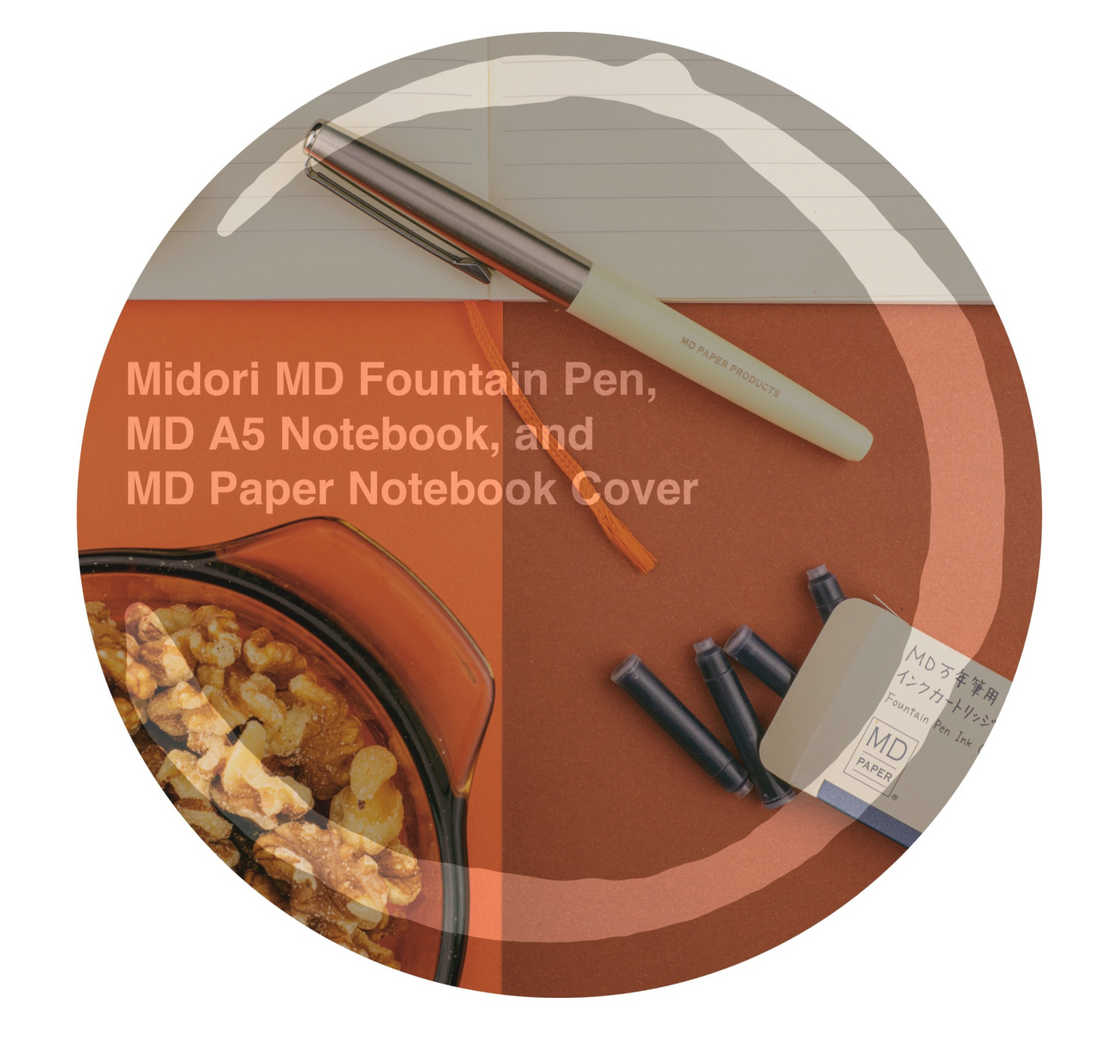 Pen and Notepad Review: Midori MD Fountain Pen, MD A5 Notebook, and MD Paper Notebook Cover by Macchiato Man