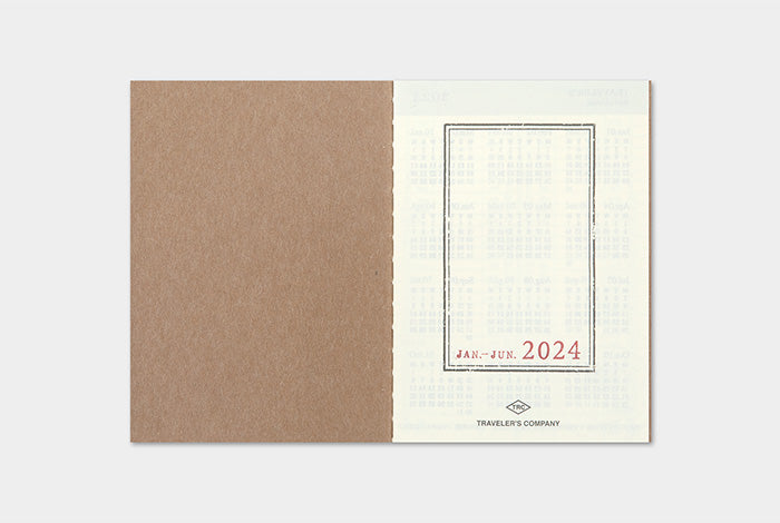 Traveler's Company Notebook Passport Refill - 2024 Weekly Diary