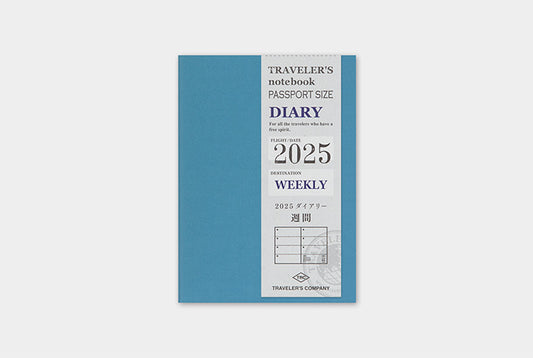 TRAVELER'S COMPANY Notebook Passport Refill - 2025 Weekly Diary