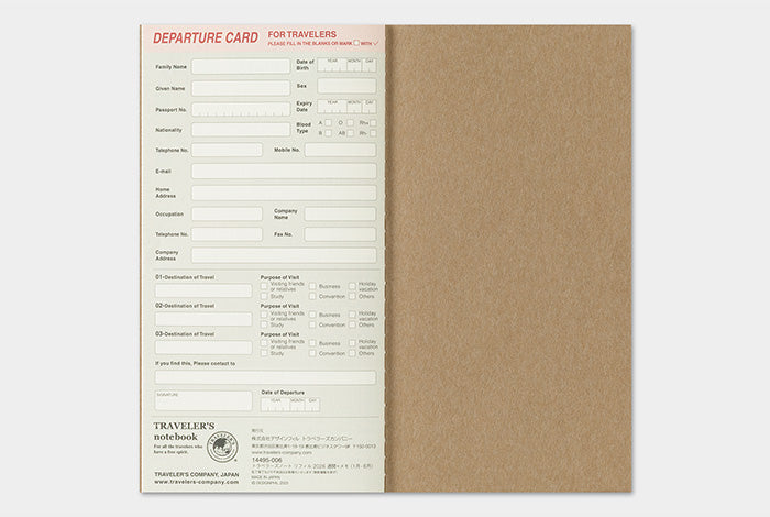 TRAVELER'S COMPANY Notebook Regular Refill - 2026 Weekly + Memo Diary