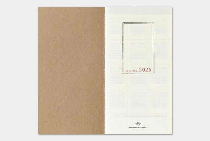 TRAVELER'S COMPANY Notebook Regular Refill - 2026 Weekly + Memo Diary