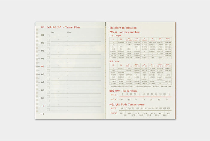 TRAVELER'S COMPANY Notebook Passport Refill - 2026 Monthly Diary