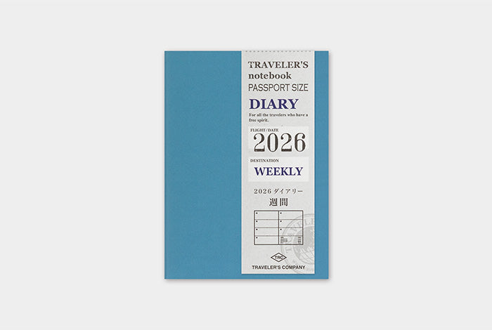 TRAVELER'S COMPANY Notebook Passport Refill - 2026 Weekly Diary
