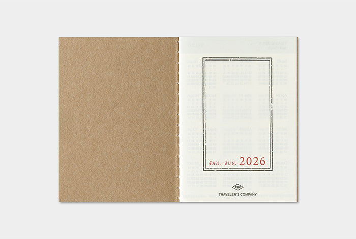 TRAVELER'S COMPANY Notebook Passport Refill - 2026 Weekly Diary