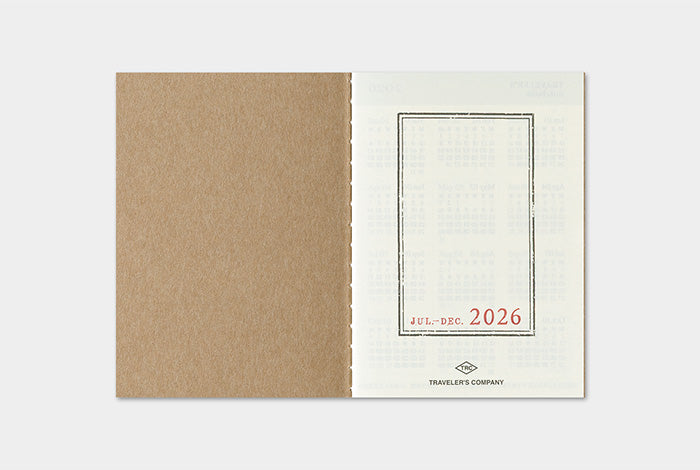 TRAVELER'S COMPANY Notebook Passport Refill - 2026 Weekly Diary