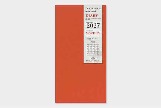 TRAVELER'S COMPANY Notebook Regular Refill - 2027 Weekly Vertical Diary