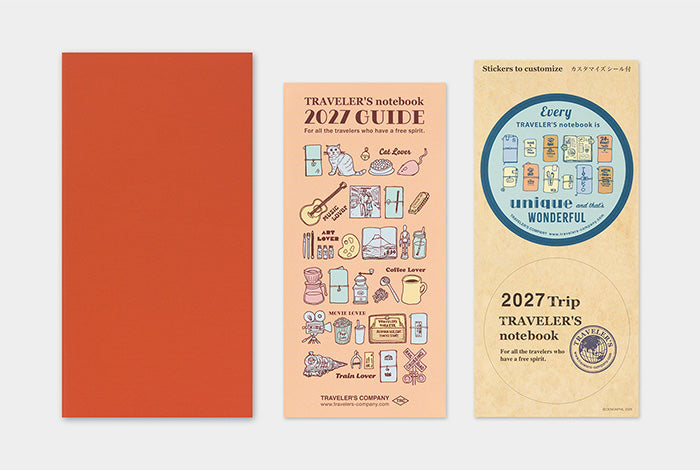 TRAVELER'S COMPANY Notebook Regular Refill - 2027 Weekly Vertical Diary