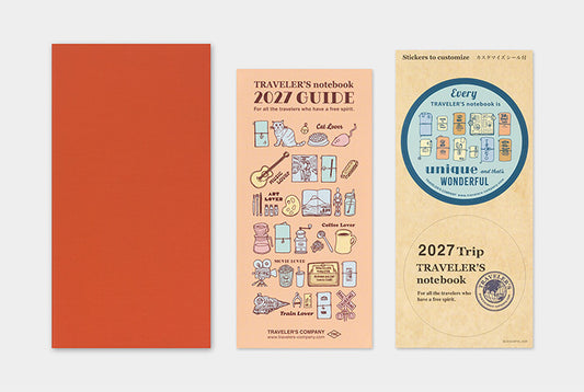 TRAVELER'S COMPANY Notebook Regular Refill - 2027 Weekly Vertical Diary