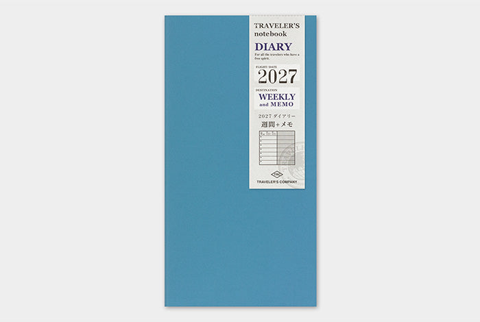 TRAVELER'S COMPANY Notebook Regular Refill - 2027 Weekly + Memo Diary