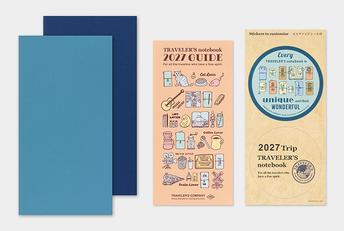 TRAVELER'S COMPANY Notebook Regular Refill - 2027 Weekly + Memo Diary