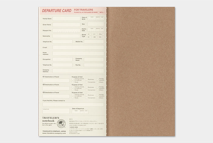 TRAVELER'S COMPANY Notebook Regular Refill - 2027 Weekly + Memo Diary