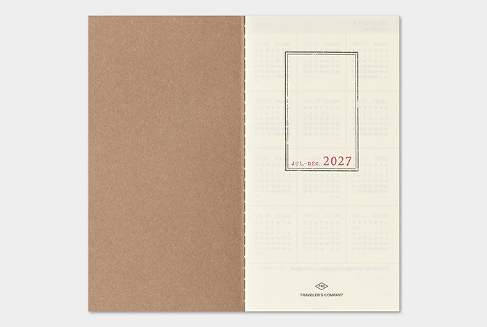 TRAVELER'S COMPANY Notebook Regular Refill - 2027 Weekly + Memo Diary