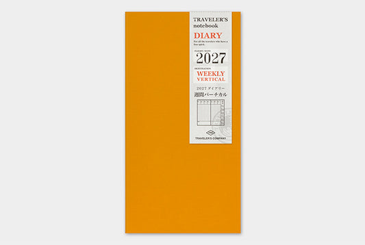 TRAVELER'S COMPANY Notebook Regular Refill - 2027 Weekly Vertical Diary