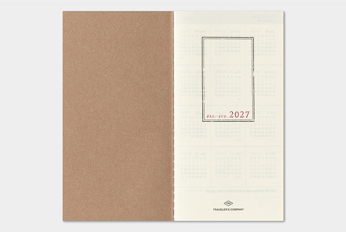 TRAVELER'S COMPANY Notebook Regular Refill - 2027 Weekly Vertical Diary