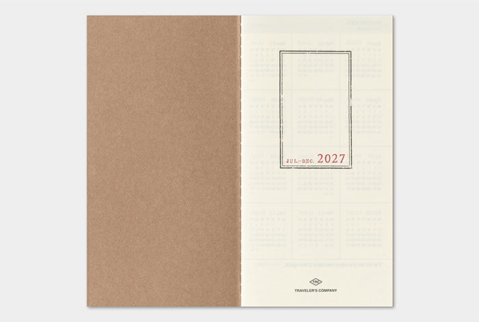 TRAVELER'S COMPANY Notebook Regular Refill - 2027 Weekly Vertical Diary