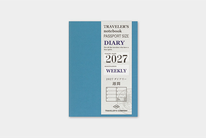 TRAVELER'S COMPANY Notebook Passport Refill - 2027 Weekly Diary