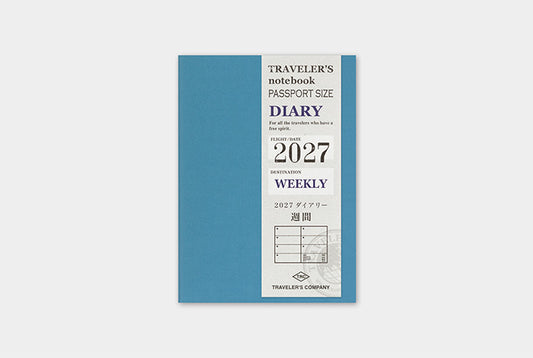 TRAVELER'S COMPANY Notebook Passport Refill - 2027 Weekly Diary