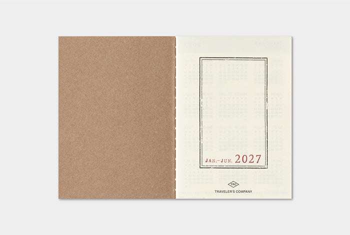 TRAVELER'S COMPANY Notebook Passport Refill - 2027 Weekly Diary