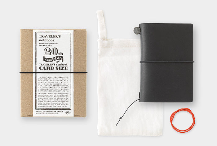 TRAVELER'S COMPANY - Notebook Starter Kit - 20th Anniversary Edition - Black Card Sized