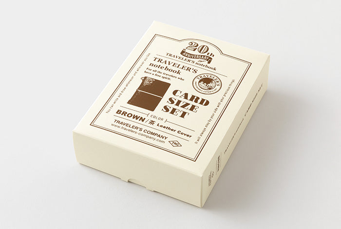 PRE-ORDER - TRAVELER'S COMPANY - Notebook Starter Kit - 20th Anniversary Edition - Brown Card Sized