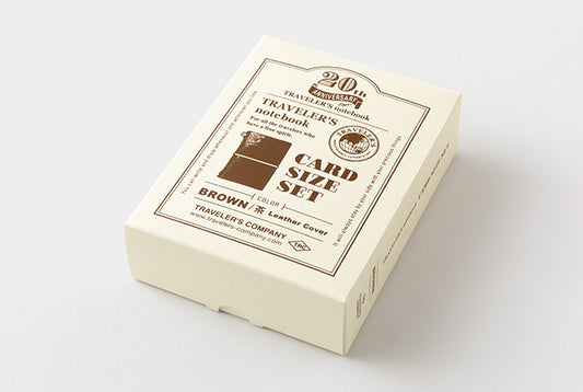 PRE-ORDER - TRAVELER'S COMPANY - Notebook Starter Kit - 20th Anniversary Edition - Brown Card Sized