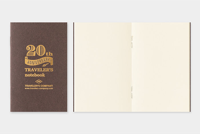 PRE-ORDER - TRAVELER'S COMPANY - Notebook Starter Kit - 20th Anniversary Edition - Brown Card Sized