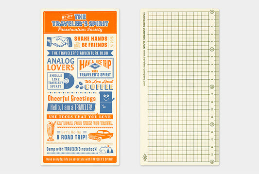TRAVELER'S COMPANY Notebook Regular Accessory - 2026 Backing Sheet