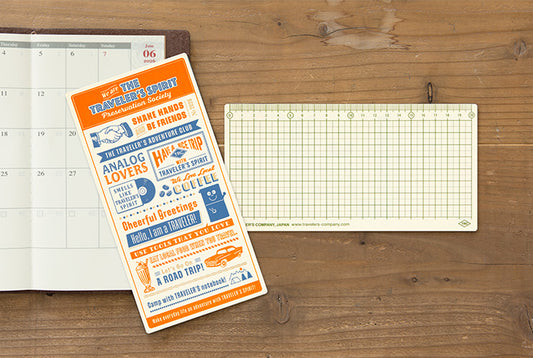 TRAVELER'S COMPANY Notebook Regular Accessory - 2026 Backing Sheet