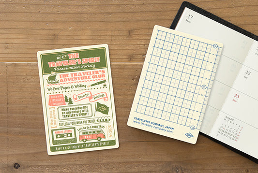 TRAVELER'S COMPANY Notebook Passport Insert 2026 - Backing Sheet