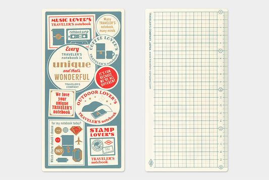 TRAVELER'S COMPANY Notebook Regular Accessory - 2027 Backing Sheet
