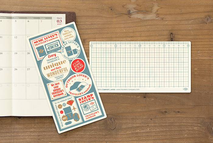 TRAVELER'S COMPANY Notebook Regular Accessory - 2027 Backing Sheet