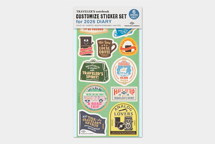 TRAVELER'S COMPANY Notebook Regular Insert 2026 - Sticker Set