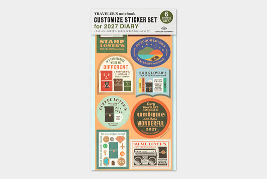 TRAVELER'S COMPANY Notebook Regular Insert 2027 - Sticker Set