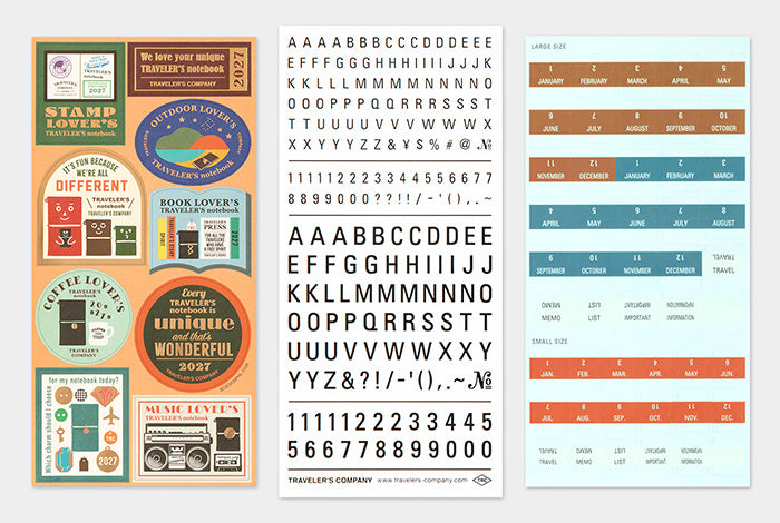TRAVELER'S COMPANY Notebook Regular Insert 2027 - Sticker Set