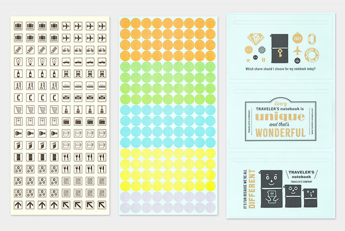TRAVELER'S COMPANY Notebook Regular Insert 2027 - Sticker Set