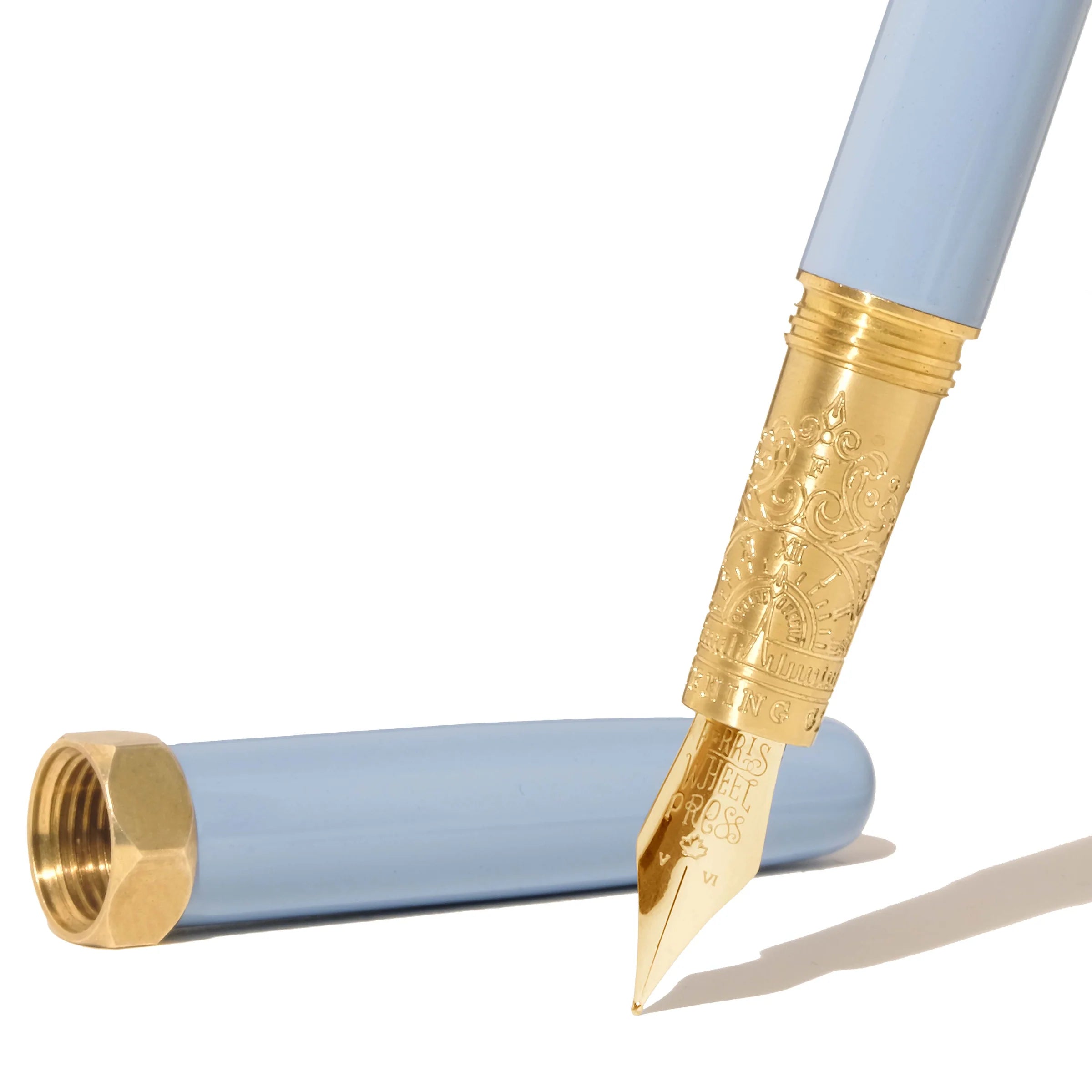 Ferris Wheel Press - Glistening Glass Gold Brush Fountain Pen