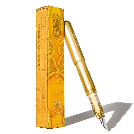 Ferris Wheel Press - Plaited Gold Tress Limited Edition - The Aluminium Carousel Fountain Pen