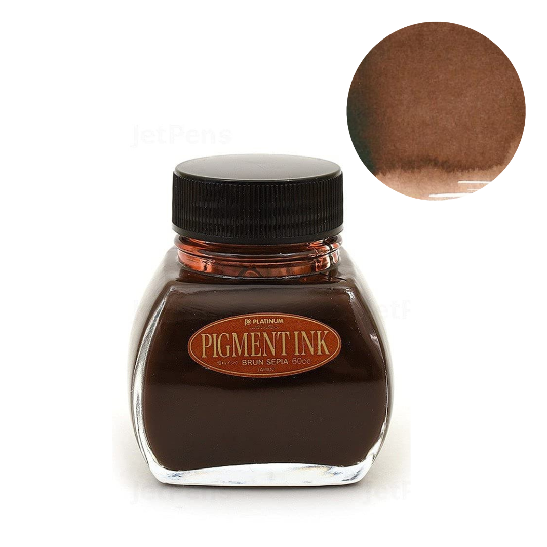 Platinum Permanent Pigmented Brown Ink 60 ml – ink'd Pens