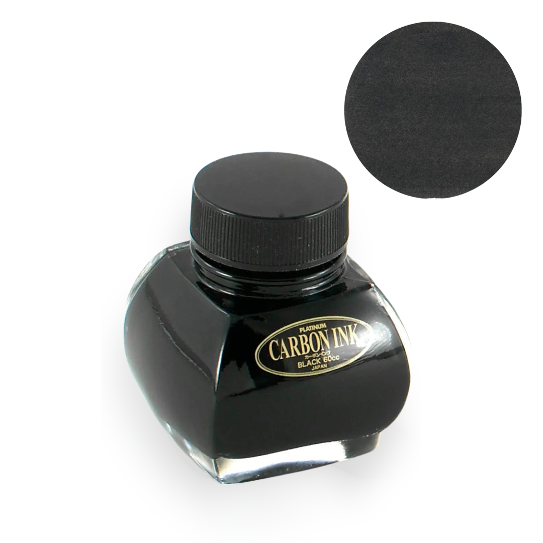 Platinum Permanent Pigmented Black Carbon Ink 60 ml – ink'd Pens