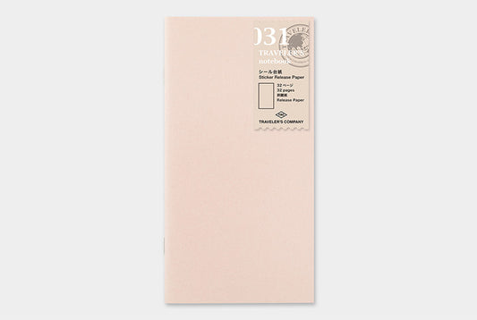 TRAVELER'S COMPANY Notebook Regular Insert 031 - Sticker Release Paper