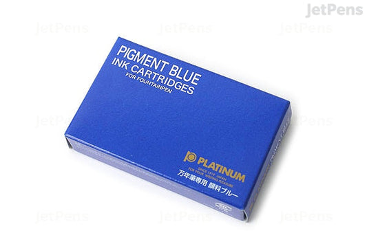 Platinum Permanent Pigmented Blue Ink - 10 Cartridges