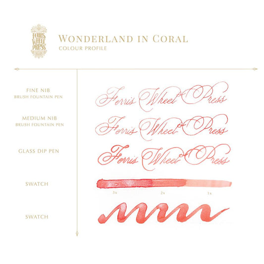 Ferris Wheel Press - Wonderland in Coral Ink 38 ml - Shimmer