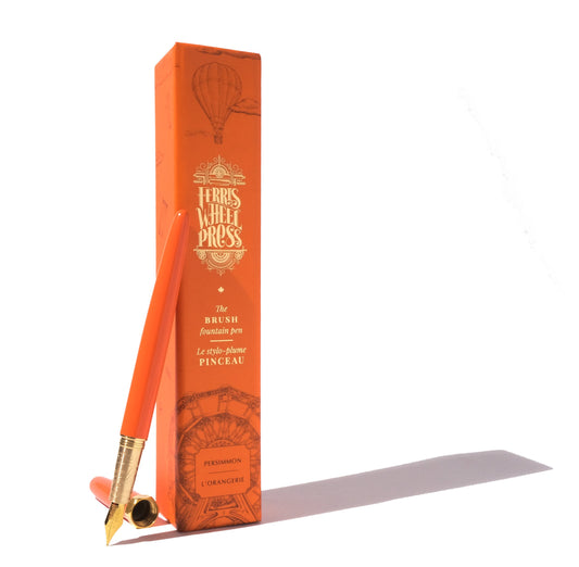 Ferris Wheel Press - Persimmon Brush Fountain Pen - Gold Nib