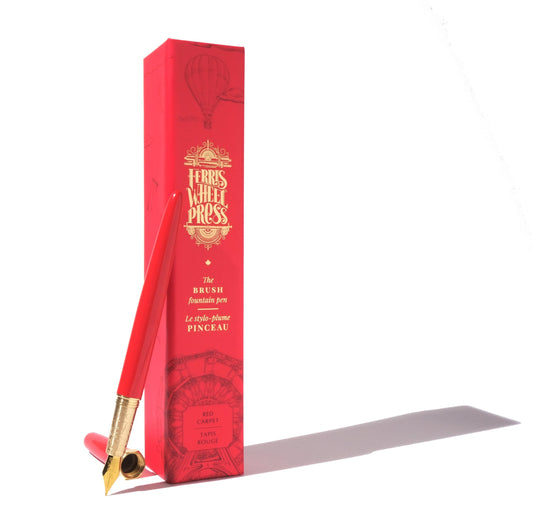 Ferris Wheel Press - Red Carpet Brush Fountain Pen - Gold Nib