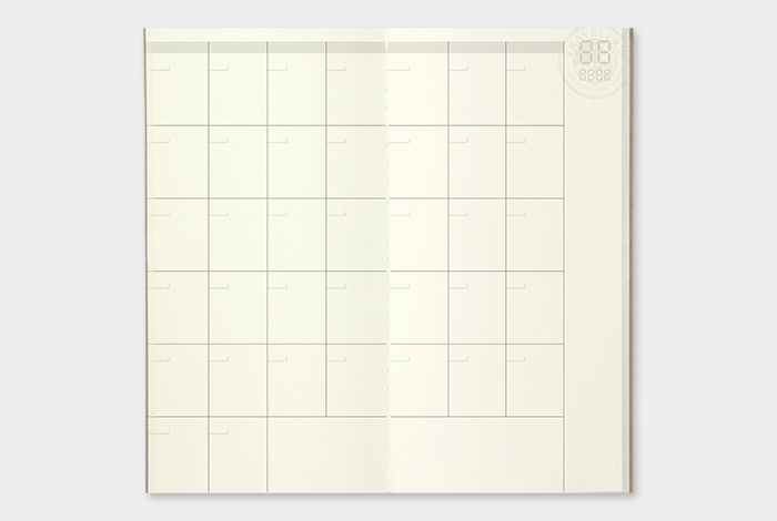 Traveler's Company Notebook Regular Refill 017 - Monthly Planner
