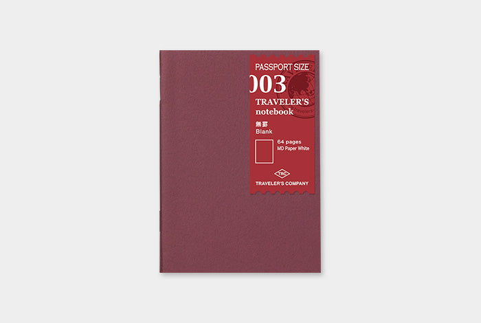 Traveler's Company Notebook Passport Refill 003 - Blank